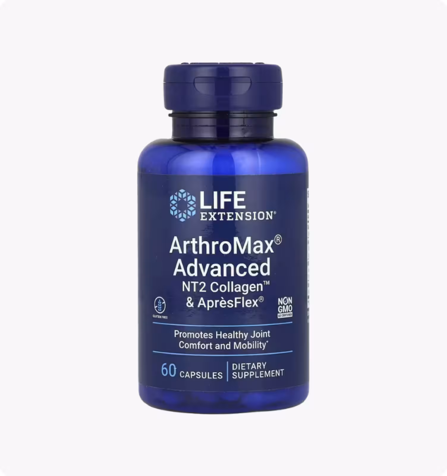Life Extension, ArthroMax Advanced, усовершенствованный состав, NT2 Collagen и ApresFlex, 60 капсул