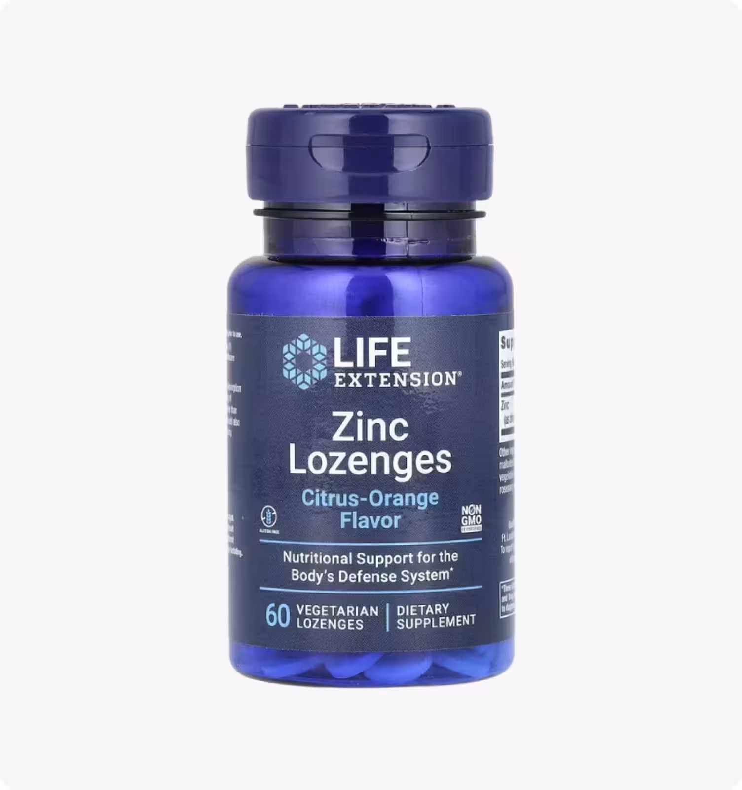 Life Extension, Zinc Lozenges, Citrus-Orange Flavor, 60 Vegetarian Lozenges