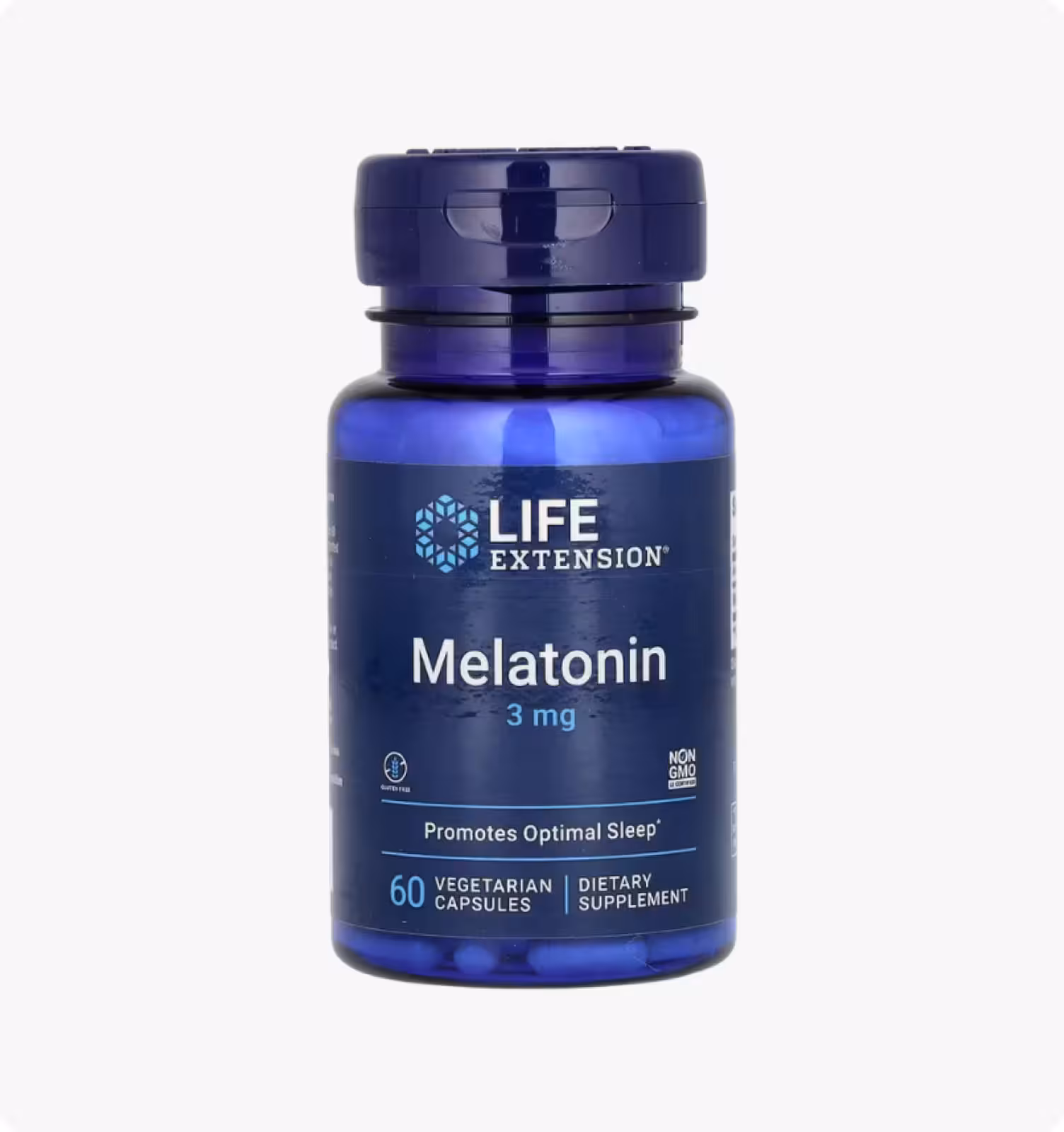 Life Extension, Мелатонин, 3 мг, 60 вегетарианских капсул
