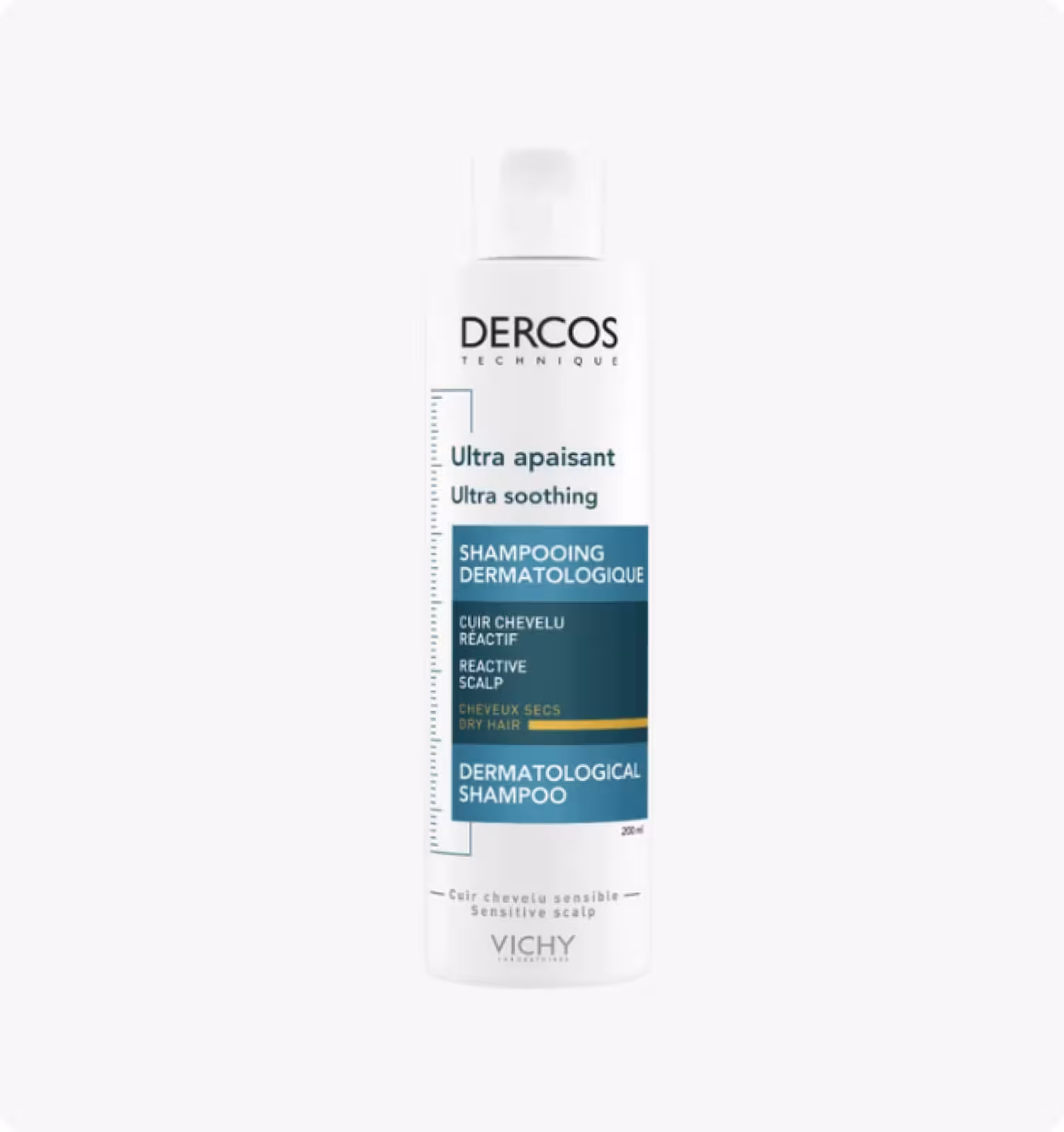 Vichy, Dercos, Шампунь-уход успокаивающий для сухих волос, 200 мл