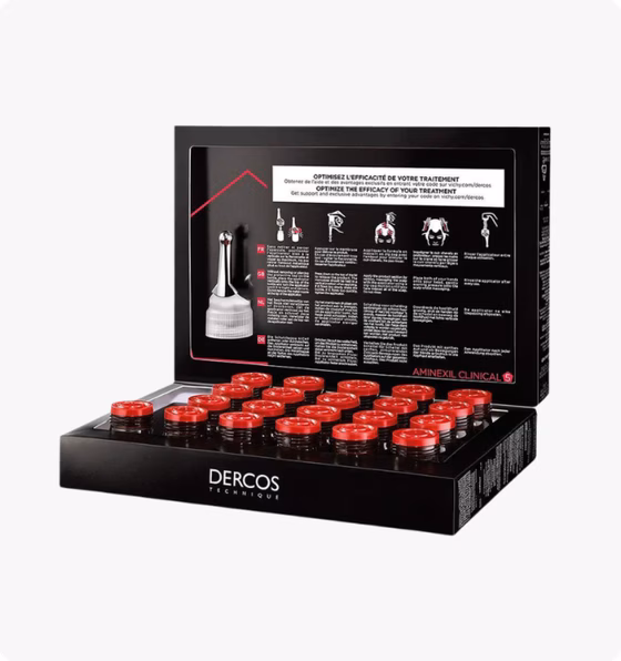 Vichy, Dercos, Aminexil Intensiv 5, Средство против выпадения волос для мужчин, ампулы 21 х 6 мл