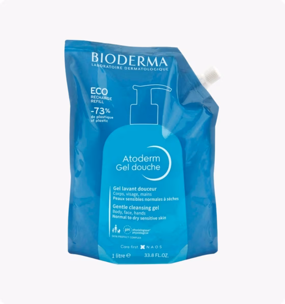 Bioderma Atoderm ,Гель для душа смягчающий Refill 1 л