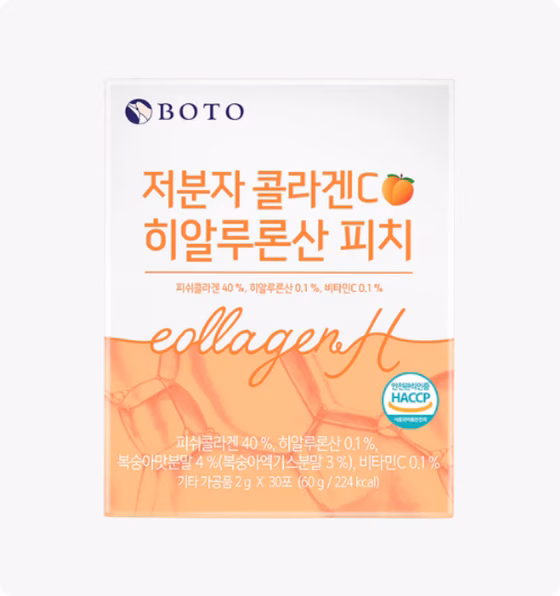 BOTO, Low Molecular Collagen C, Hyaluronic Acid Peach,2g x 30p