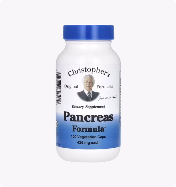 Christopher's Original Formulas, Pancreas Formula, 460 мг, 100 вегетарианских капсул