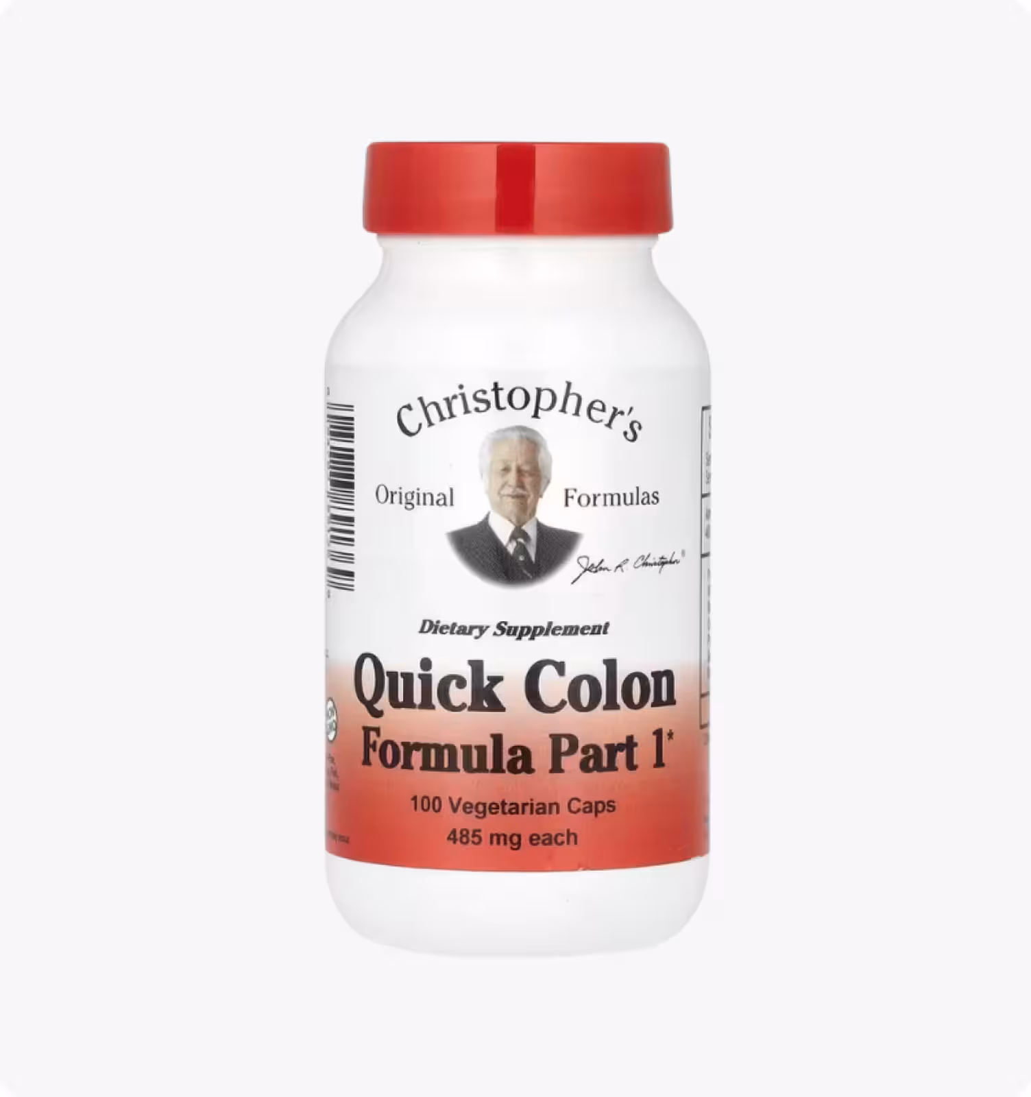 Christopher's Original Formulas, Quick Colon, средство для здоровья кишечника, этап 1, 485 мг, 100 в