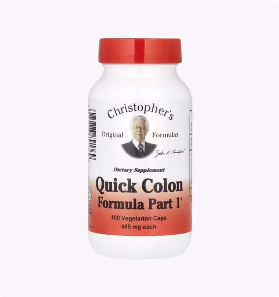 Christopher's Original Formulas, Quick Colon, средство для здоровья кишечника, этап 1, 485 мг, 100 в