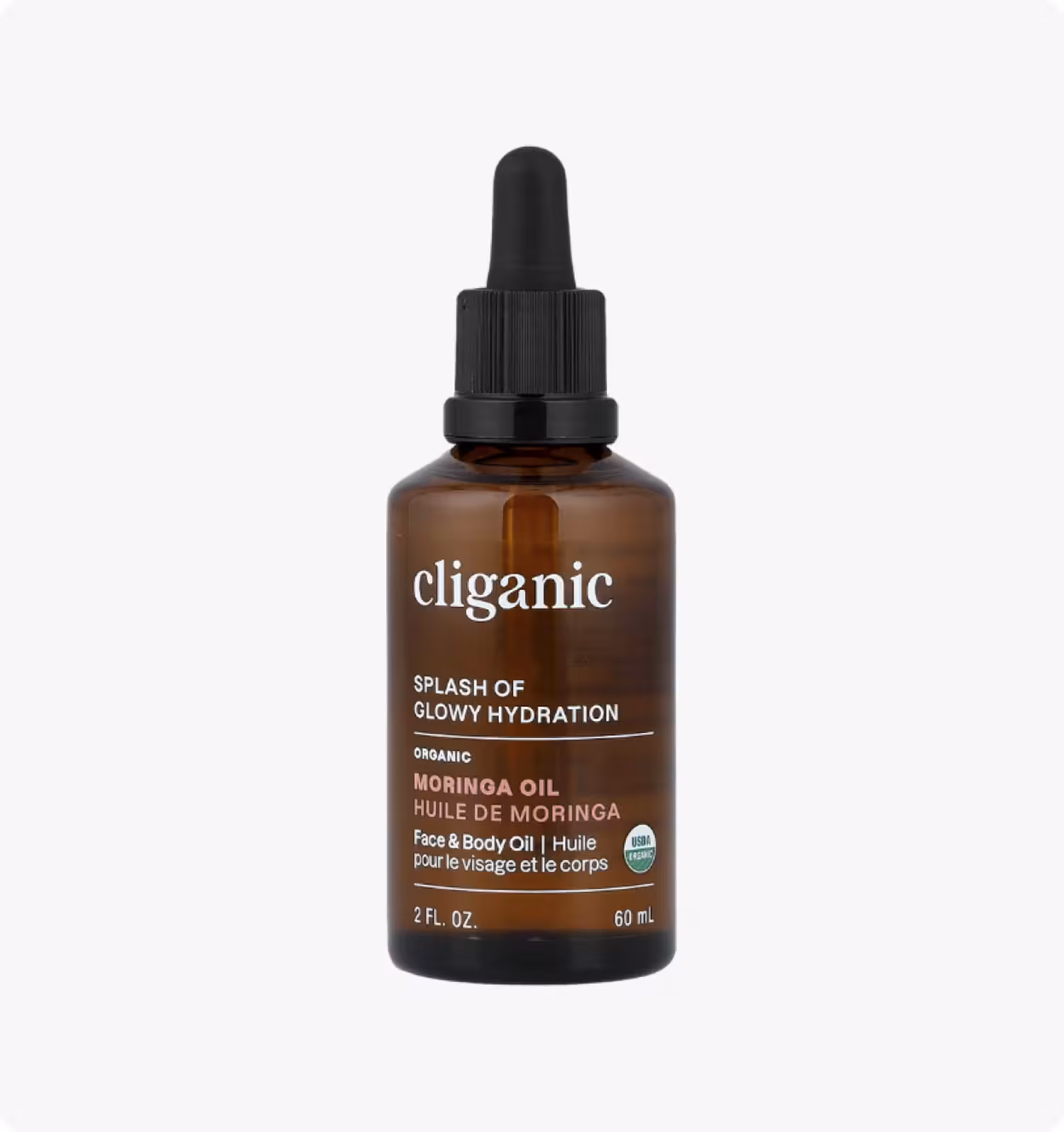 Cliganic, Splash of Glowy Hydration™, органическое масло моринги, 60 мл (2 жидк. унции)