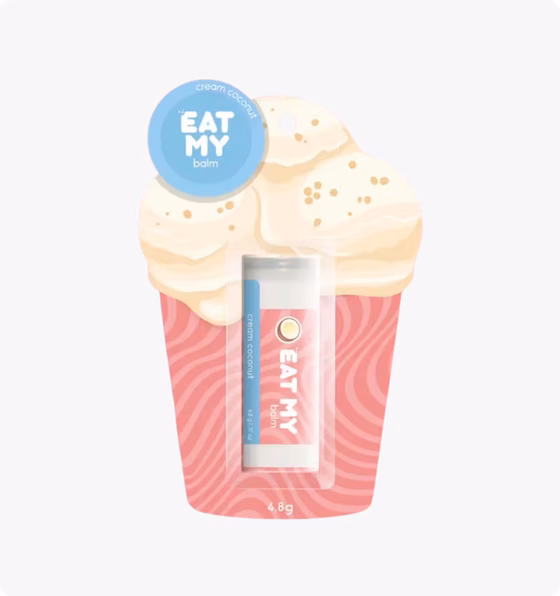 Eat My, Бальзам для губ "Сливочный кокос", 4,8 г