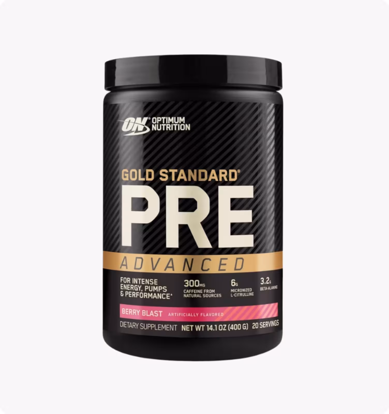 Optimum Nutrition, Gold Standard Pre Advanced, предтренировочный комплекс, вкус «Ягодный взрыв», 400