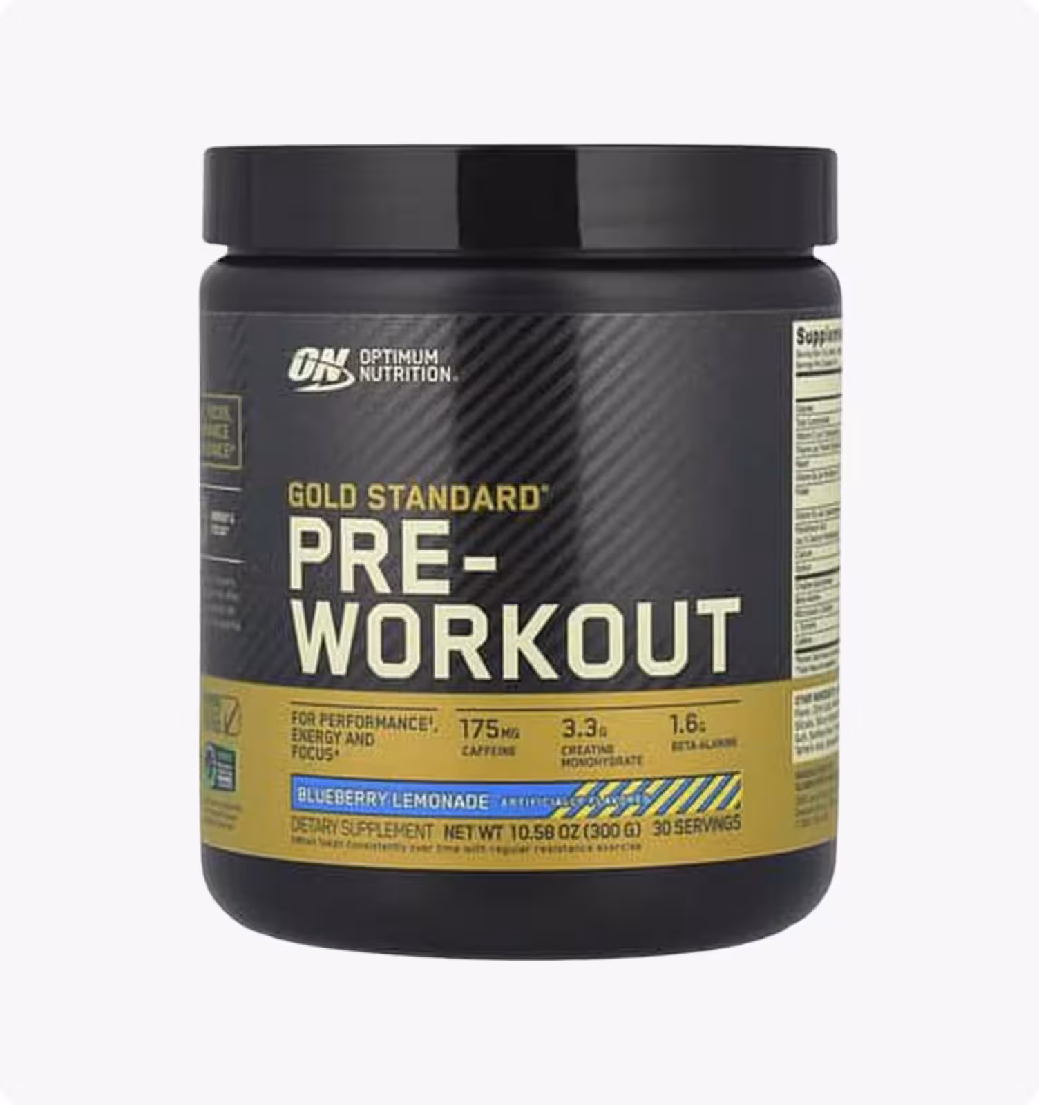 Optimum Nutrition, Gold Standard Pre-Workout, вкус «Черника-лимонад», 300 г