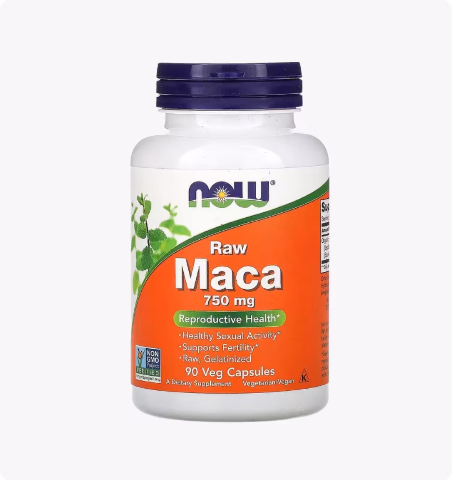 Now Foods, Мака, необработанная, 750 мг, 90 растительных капсул