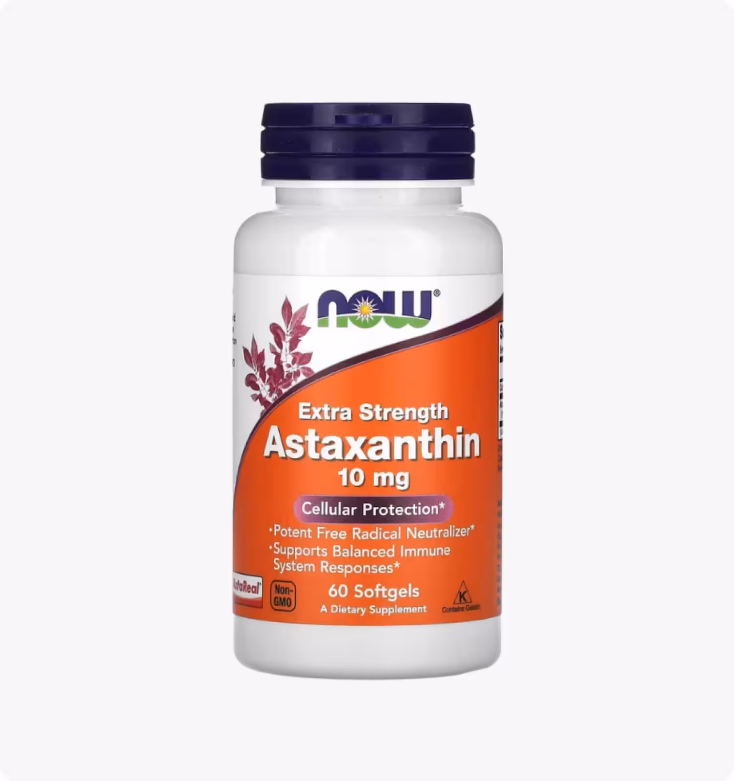 Now Foods, астаксантин, 10 мг, 60 капсул