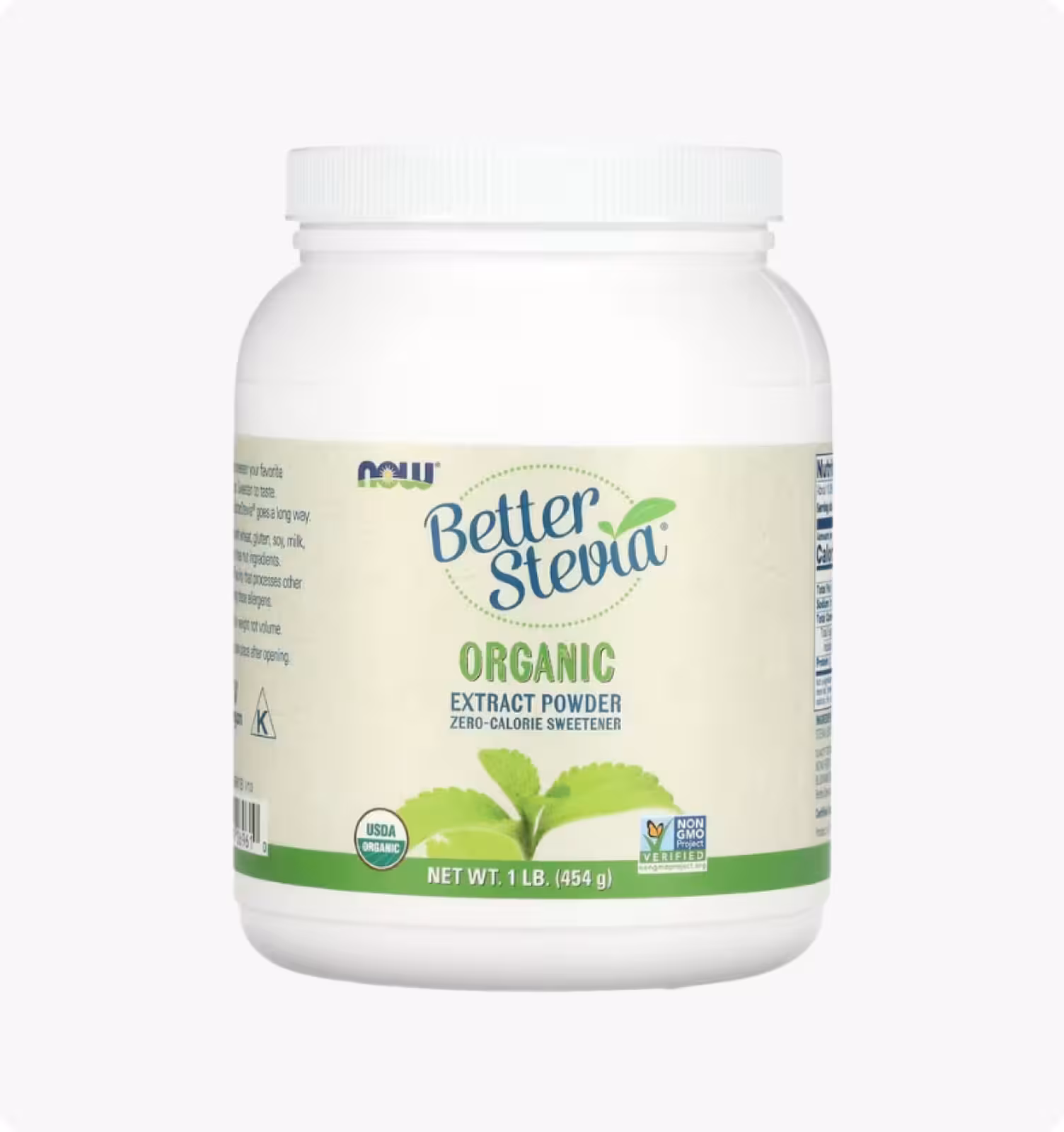 NOW Foods, Better Stevia, Organic Extract Powder, 1 фунт (454 г)
