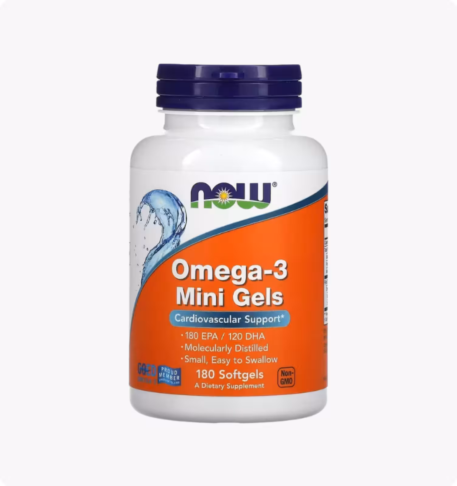 Now Foods, мини-таблетки с омега-3, 180 мягких таблеток