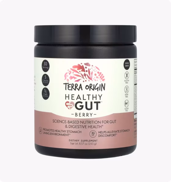 Terra Origin, Добавка для нормализации функций желудочно-кишечного тракта, вкус ягод, 243 г