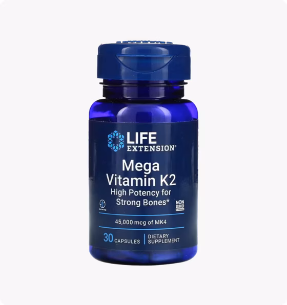Life Extension, Мега-витамин K2, 30 капсул