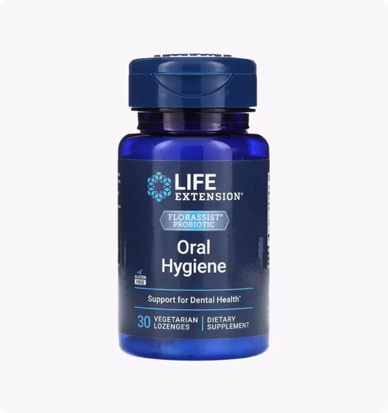Life Extension, FLORASSIST, пробиотик, для гигиены полости рта, 30 вегетарианских пастилок