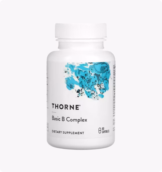 Thorne Research, Комплекс основных витаминов группы B, 60 капсул