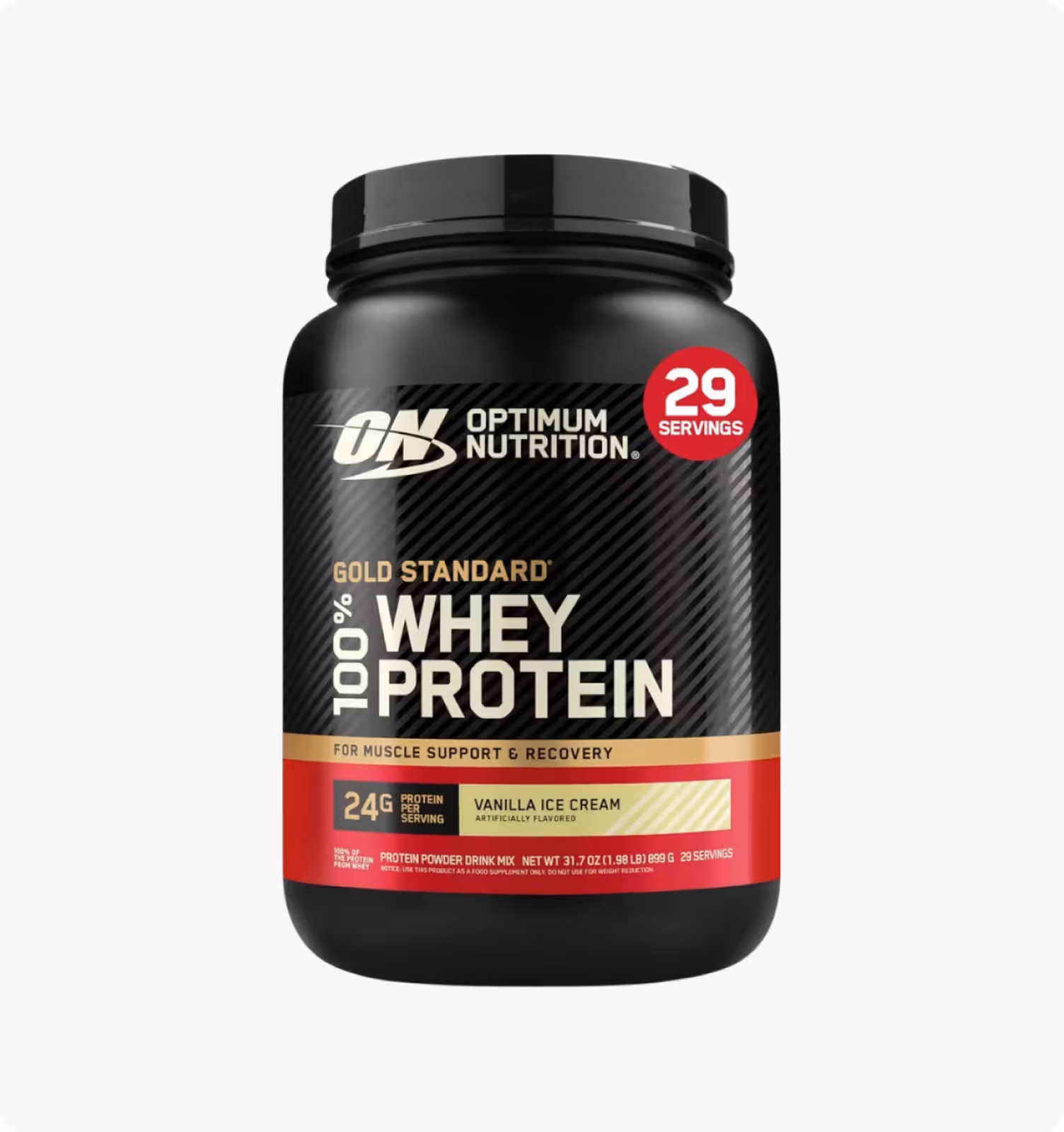 OPTIMUM NUTRITIO, 100% сывороточный протеин, вкус «Ванильное мороженое», 899г