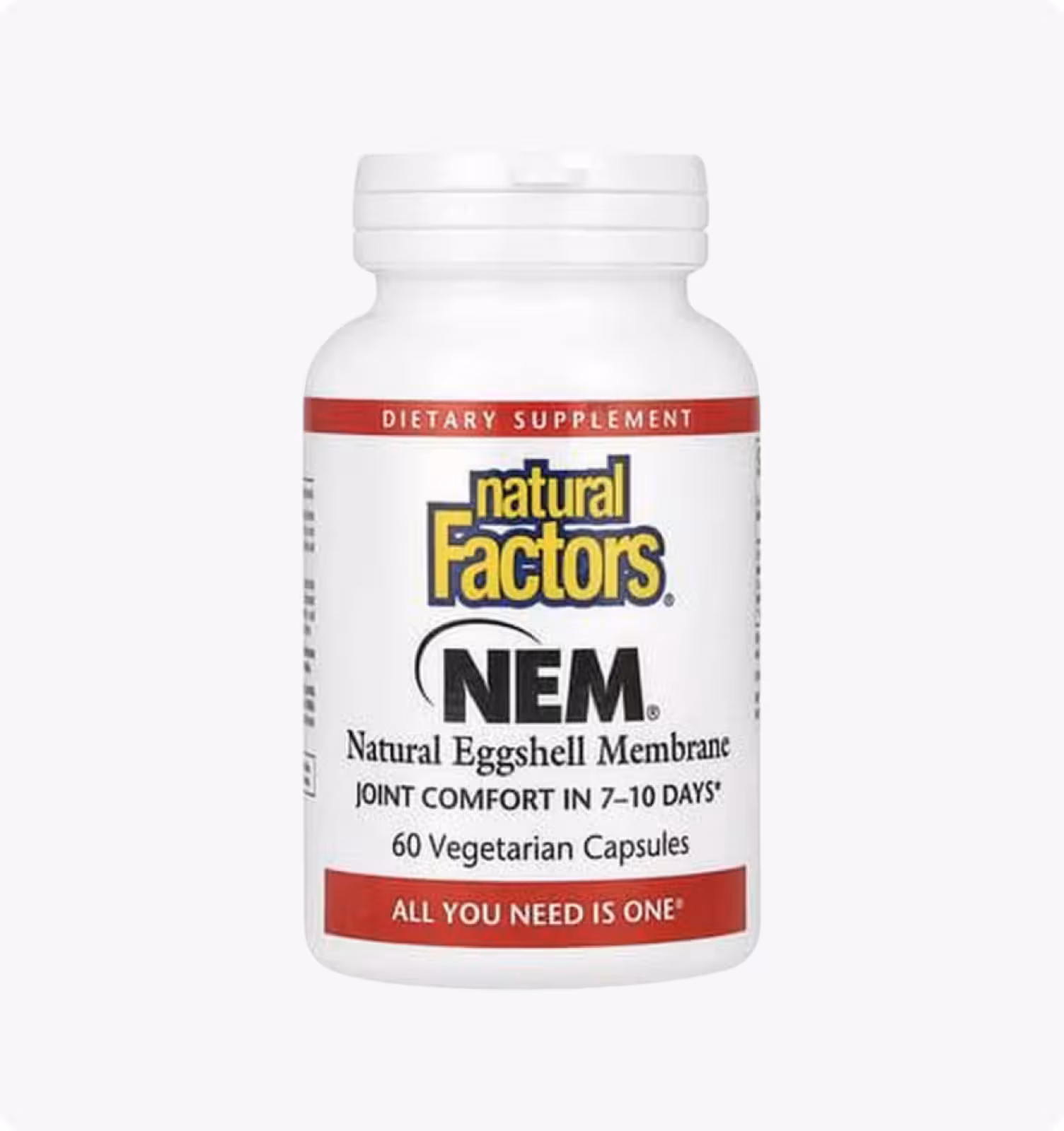 Natural Factors, NEM, натуральная оболочка из яичной скорлупы, 60 вегетарианских капсул