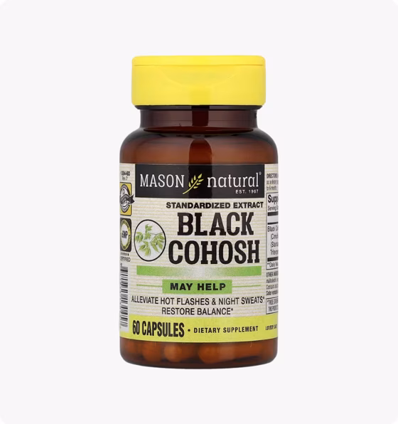 Mason Natural, воронец кистевидный, стандартизованный экстракт, 60 капсул (40 мг в 1 капсуле