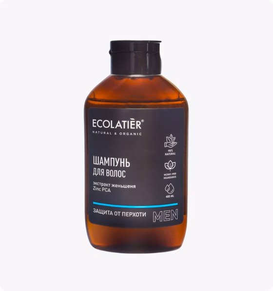 ECOLATIER MEN Шампунь ЗАЩИТА от ПЕРХОТИ 400 мл