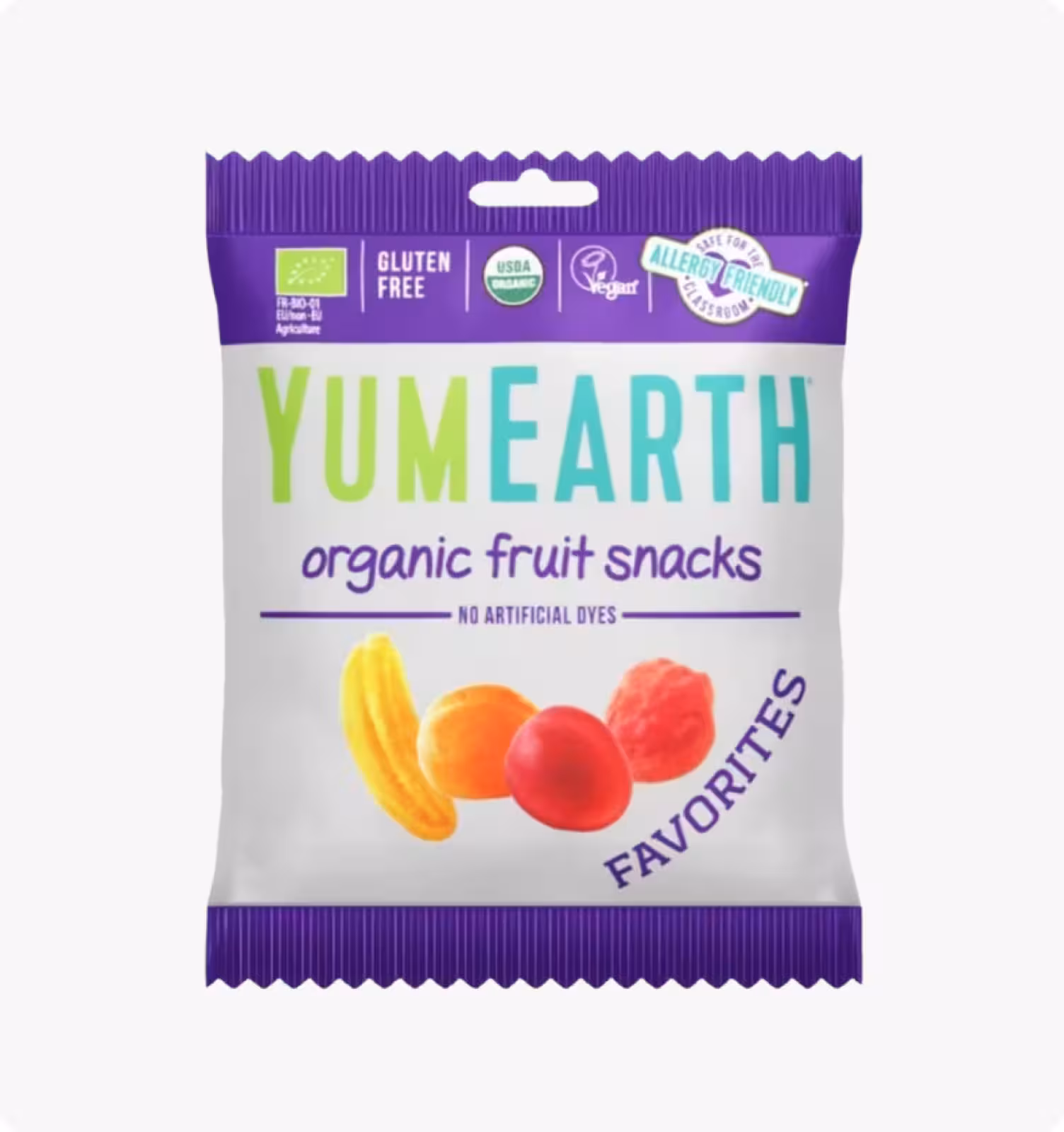 ШТУКА YumEarth, Конфеты жевательные фруктовые: Клубника, вишня, персик, банан, 198 г