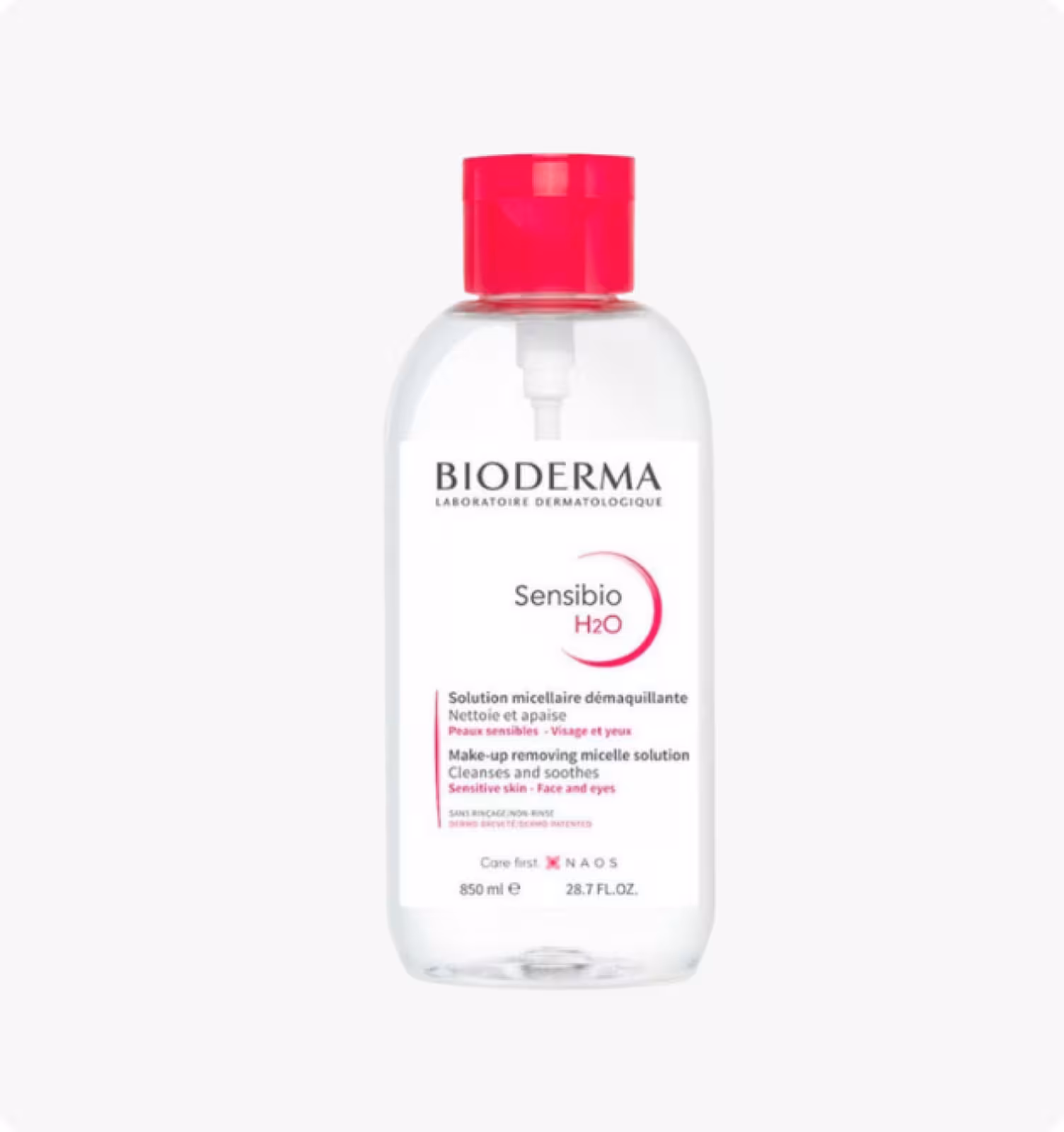 BIODERMA, Sensibio H2O, Мицеллярная Вода Для Снятия Макияжа, 850 Мл