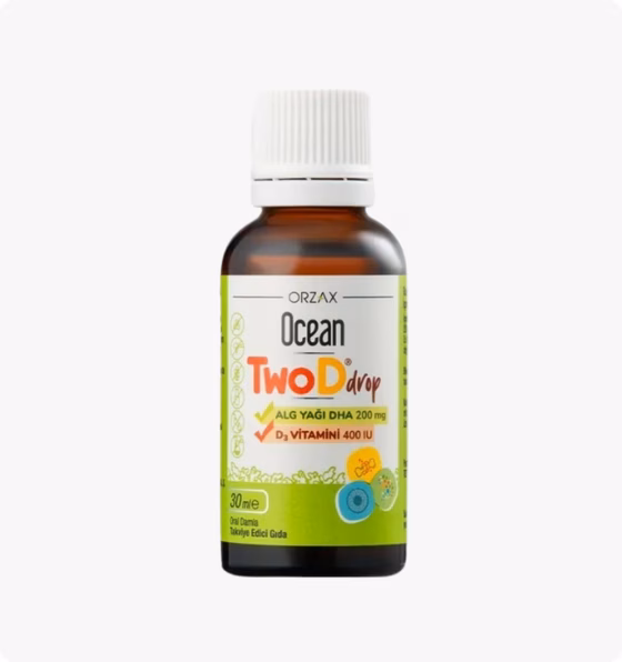 Ocean, TwoDrop DHA 200мг + Витамин D3 400 МЕ, 30 мл