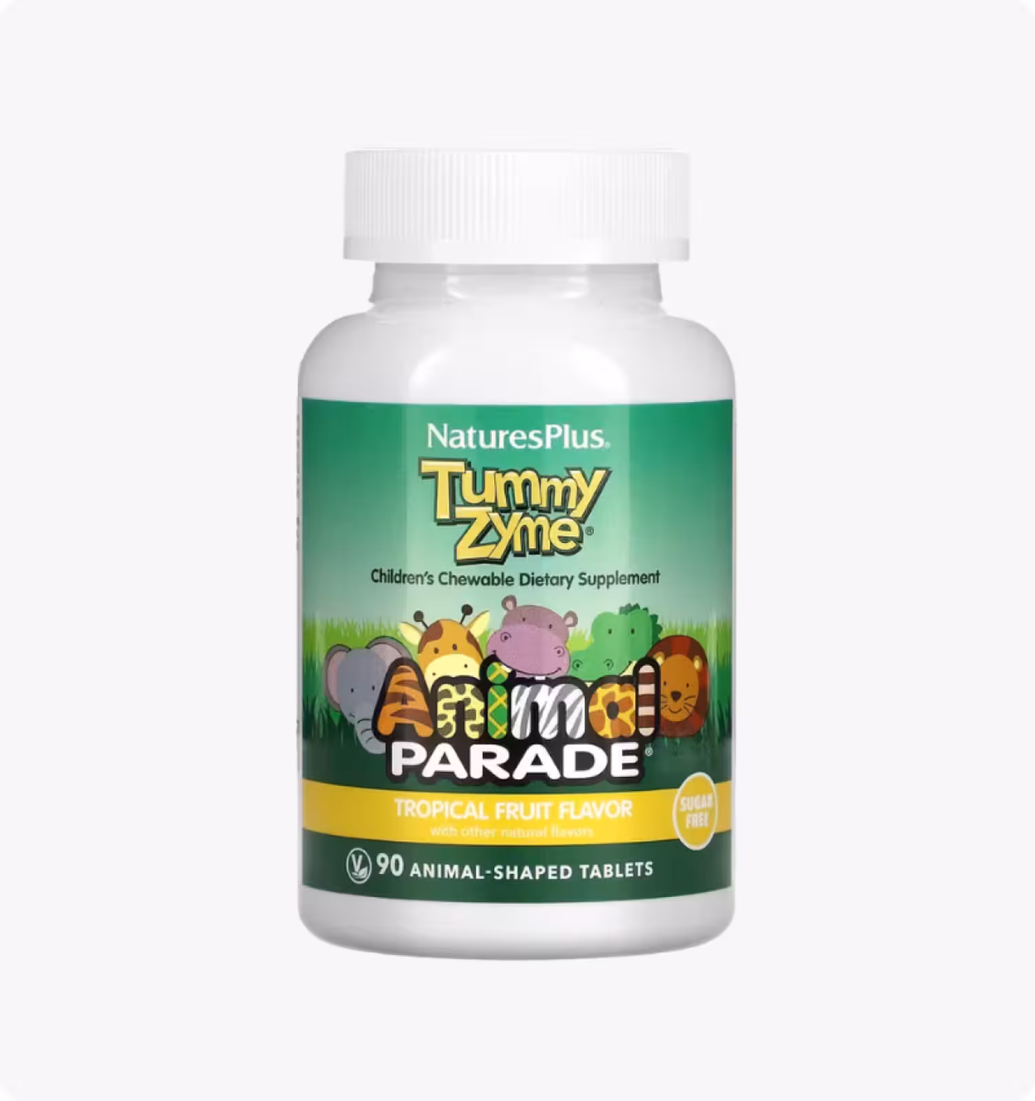 Nature's Plus, Animal Parade, Tummy Zyme с активными ферментами, 90 таблеток