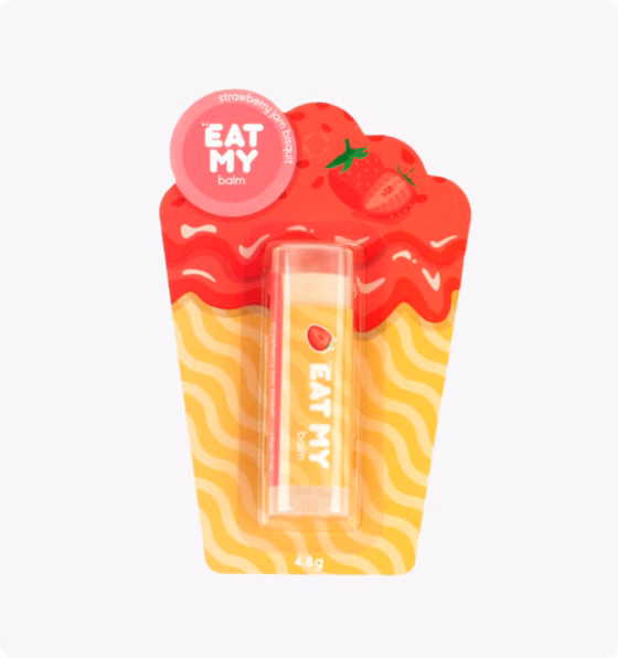 Eat My, Бальзам для губ "Бисквит с клубничным джемом", 4,8 г