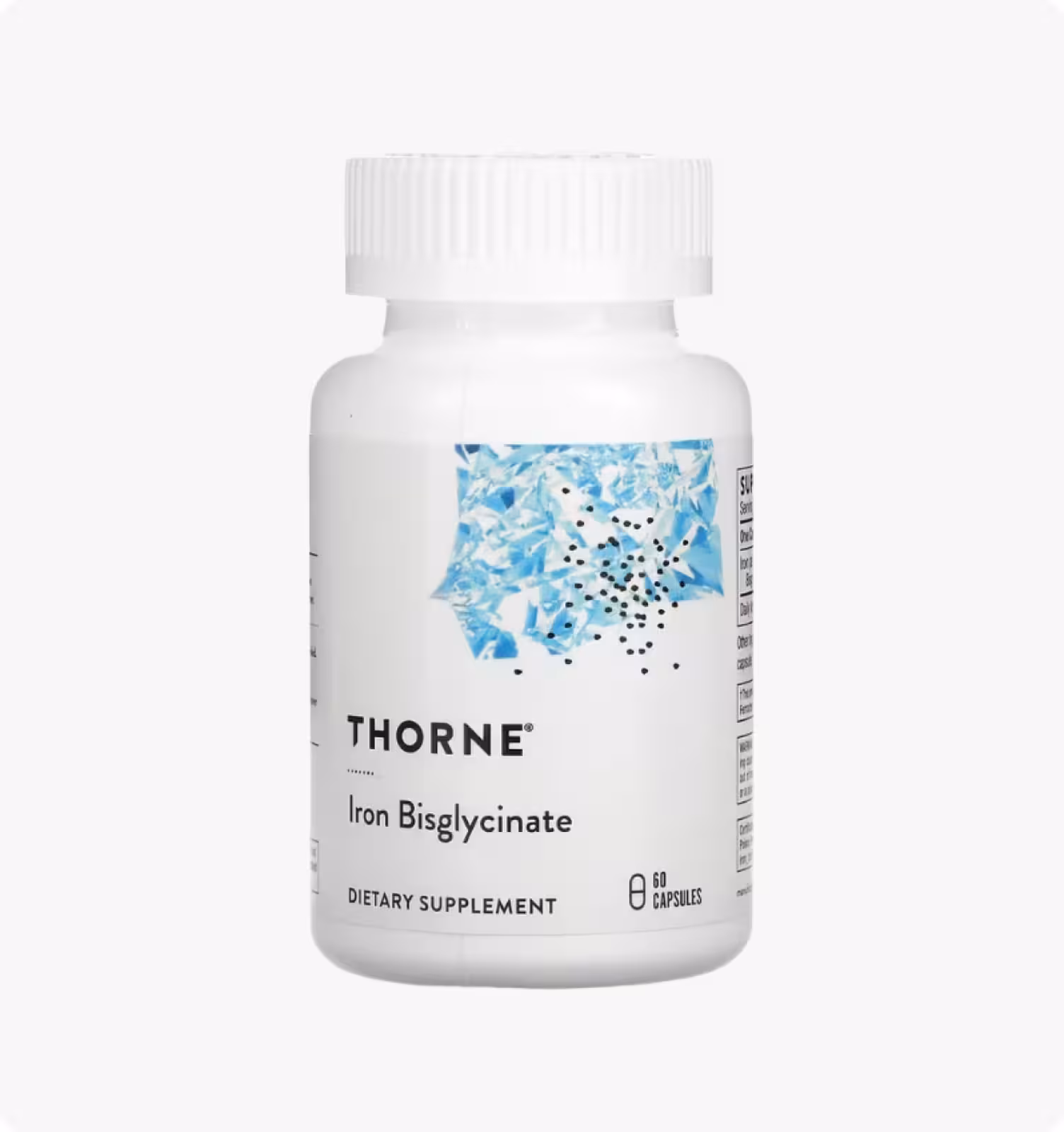 Thorne Research, Биглицинат железа, 60 капсул