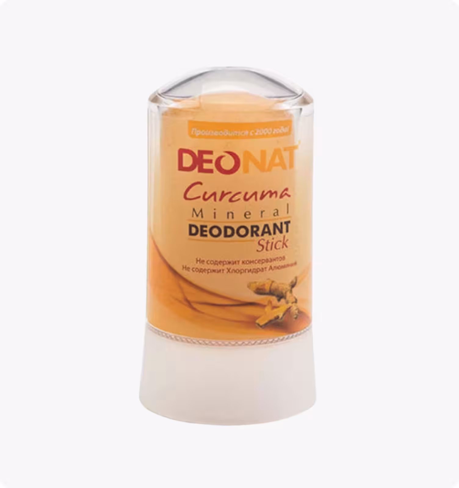 DEONAT, Дезодорант кристалл с экстрактом куркумы, 60 г