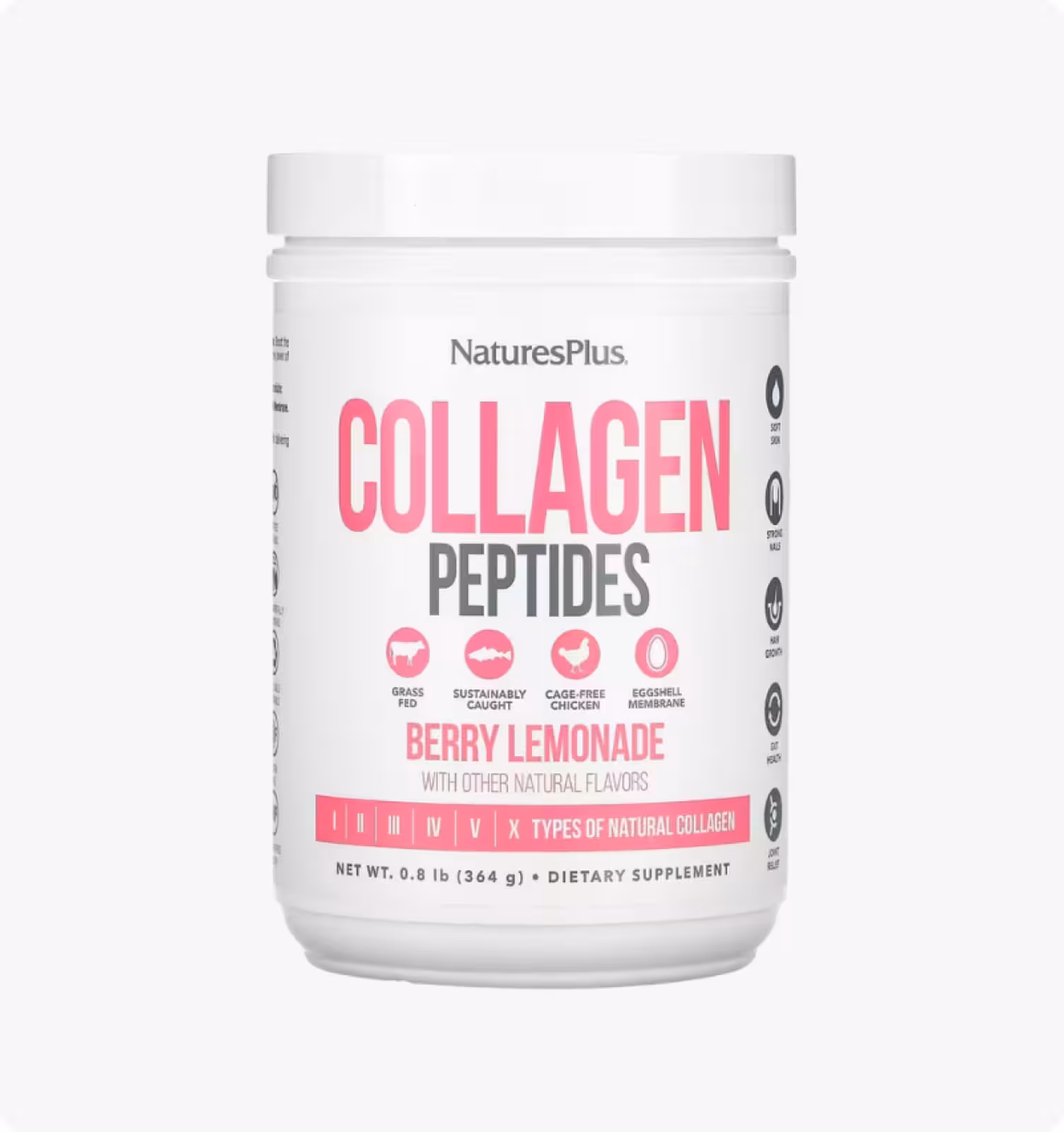 Nature's Plus, Пептиды коллагена со вкусом ягодного лимонада, 364 г (0,8 фунта)