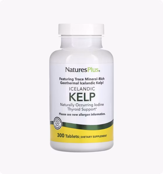 Nature's Plus, Исландские бурые водоросли 150мг / йод 150мкг, 300 таблеток