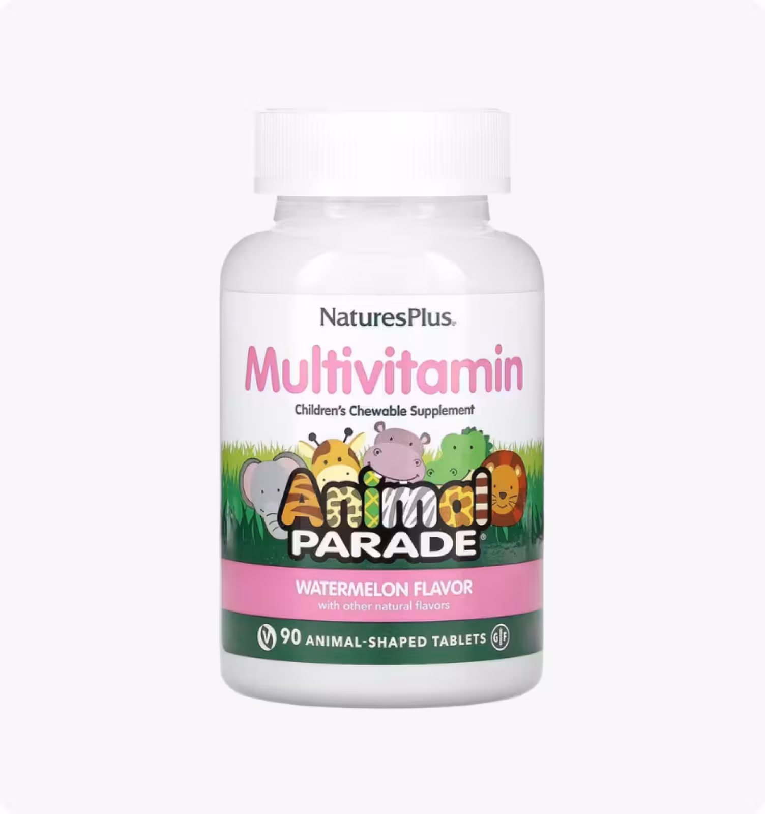 Nature's Plus, Animal Parade, Мультивитамины с микроэлементами со вкусом арбуза, 90 таблеток