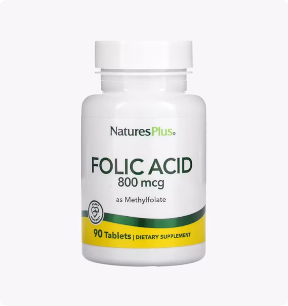 Nature's Plus, Фолиевая кислота 800 мкг, 90 таблеток