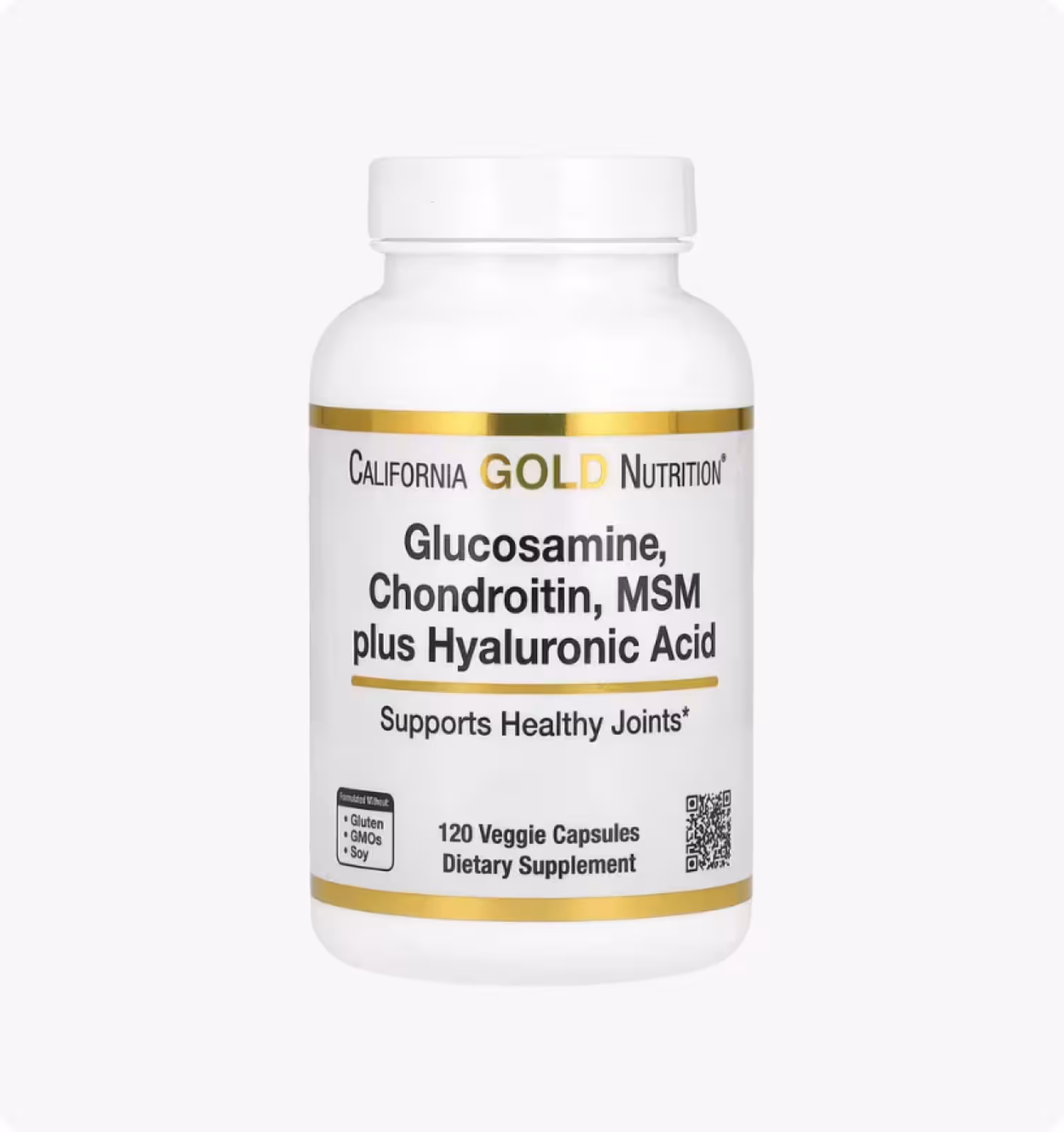California Gold Nutrition, Глюкозамин, хондроитин и МСМ с гиалуроновой кислотой, 120 растительных ка