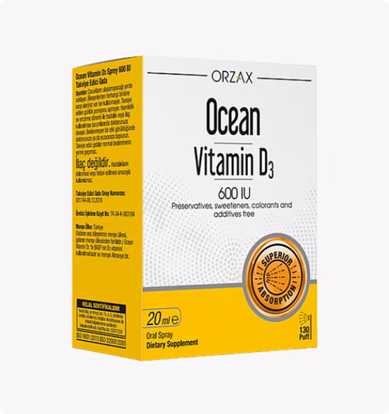 Ocean, Витамин D3 600 МЕ в форме спрея, 20 мл