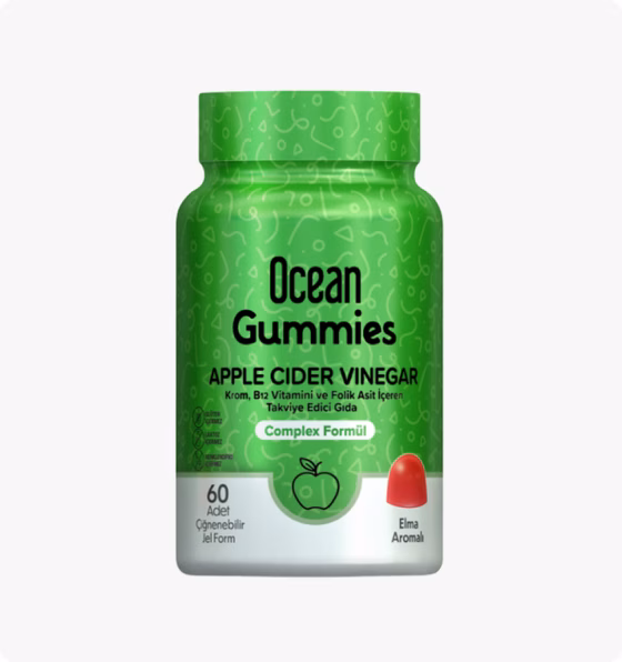 Ocean, Яблочный уксус в форме мармеладок, 60 шт