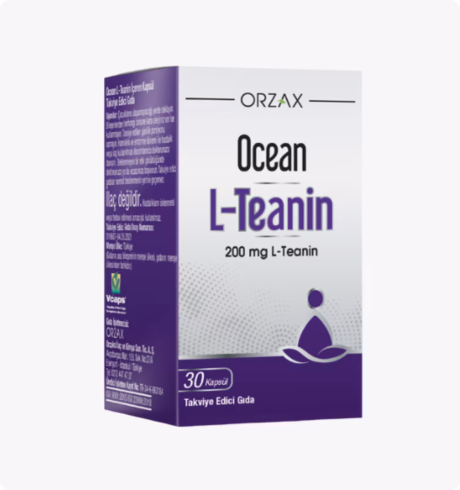Ocean, L-Теанин 200 мг, 30 растительных капсул