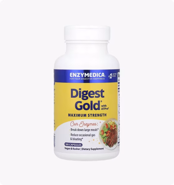 Enzymedica, Digest Gold с ATPro, 180 капсул