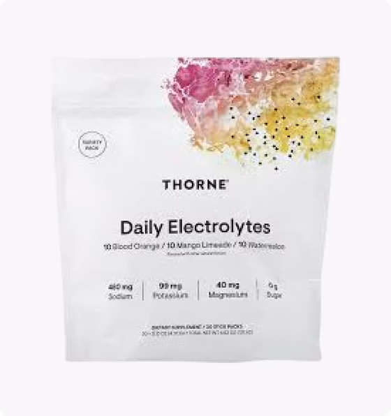 Thorne, ежедневные электролиты, набор разных вкусов, 30 пакетиков по 4,37 г (0,15 унции)