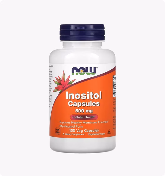 Now Foods, Инозитол в капсулах, 500 мг, 100 растительных капсул