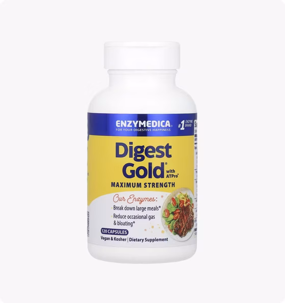 Enzymedica, Digest Gold с ATPro, добавка с пищеварительными ферментами, 120 капсул