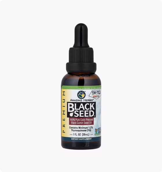 Amazing Herbs, Premium Black Seed™, на 100% чистое масло семян чёрного тмина холодного отжима, 30 мл