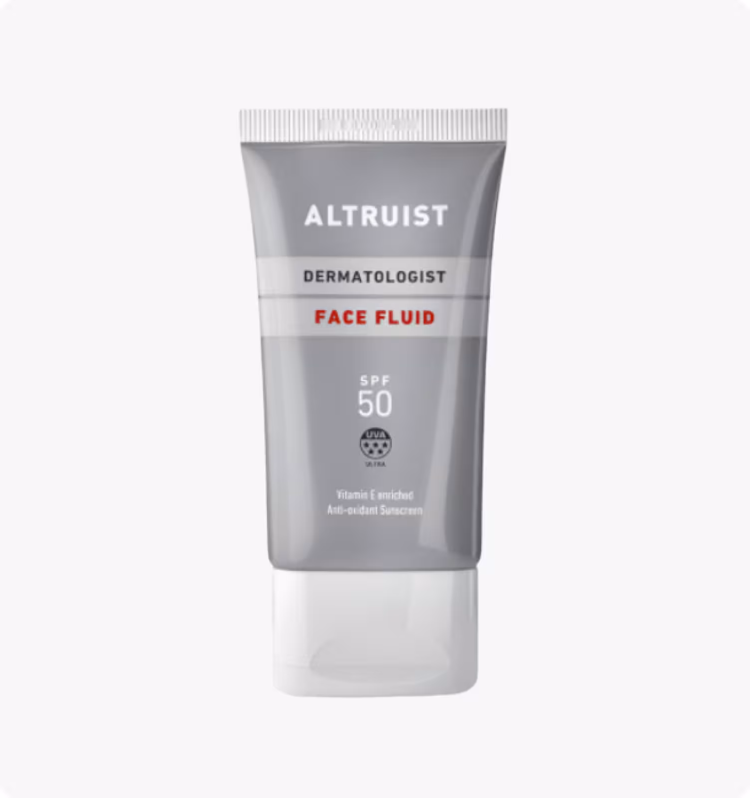 Солнцезащитный флюид для лица с SPF50 и витамином Е для ежедневного применения