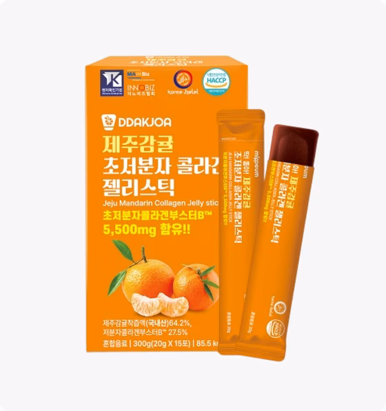 Jeju Mandarine Ultra-Low Molecular Collagen Jelly Stick