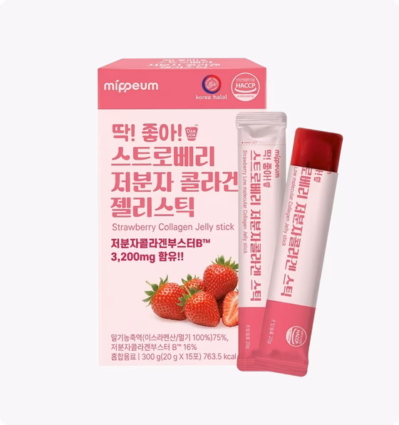 Strawberry Low Molecular Collagen Jelly Stick