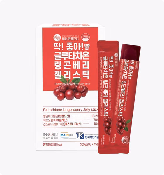Добавка желе с глутатионом и брусникой, Glutathione Lingonberry Jelly Stick